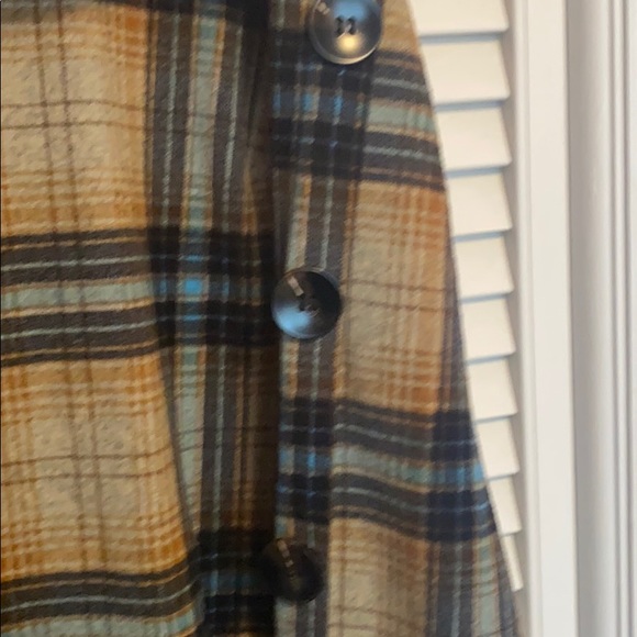 Plaid sweater dress with button sleeves, Large - Picture 2 of 2